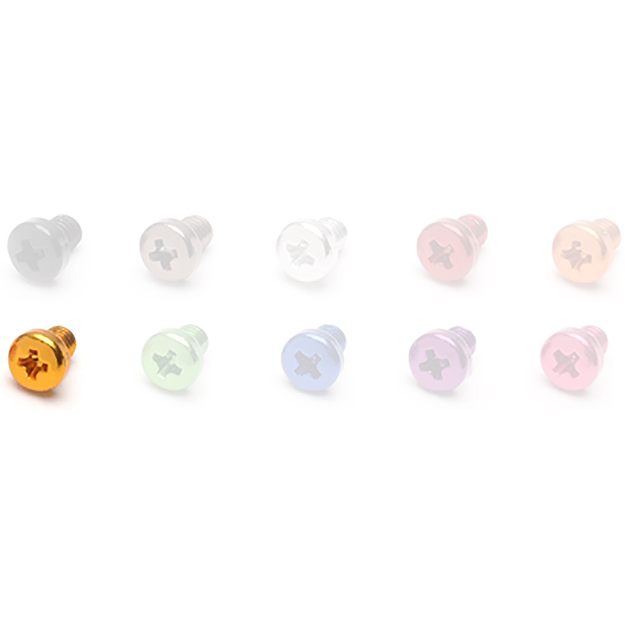 SquarePlug M3x4/Y Anodized Aluminum M3x4 Color Coding Screws (Yellow, 10 Pack)