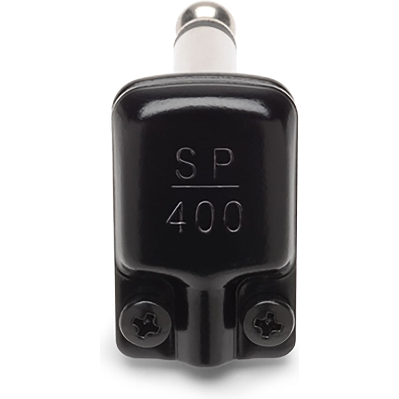 SquarePlug SP400BK Compact Pancake Right-Angle 1/4" TS Mono Cable Plugs (Black, 10 Pack)