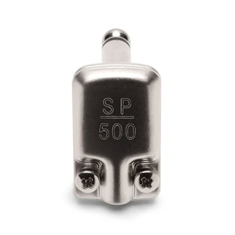 SquarePlug SP500 Compact Pancake Right-Angle 1/4" TS Mono Cable Plugs (Matte Nickel, 10 Pack)