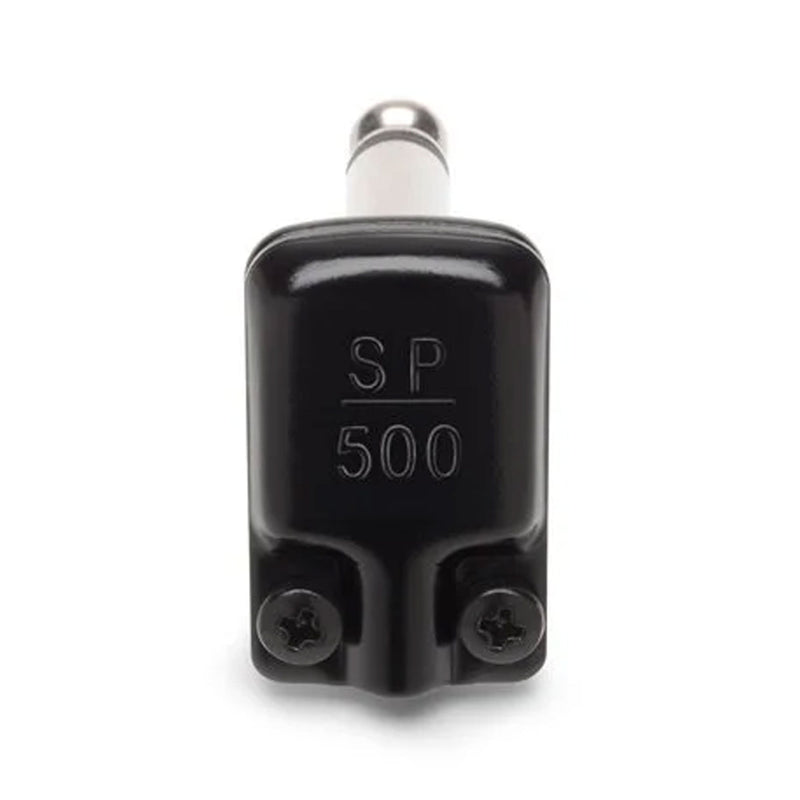 SquarePlug SP500BK Compact Pancake Right-Angle 1/4" TS Mono Cable Plugs (Black, 10 Pack)