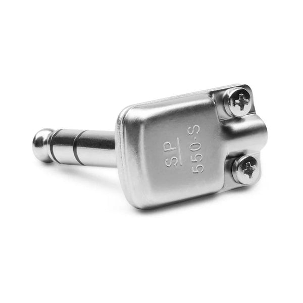 SquarePlug SP550-S Compact Pancake Right-Angle 1/4" TRS Stereo Cable Plug (Matte Nickel)