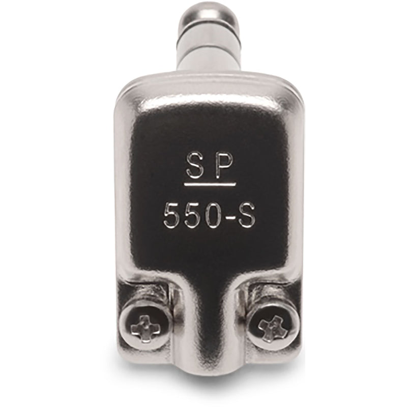 SquarePlug SP550-S Compact Pancake Right-Angle 1/4" TRS Stereo Cable Plug (Matte Nickel)