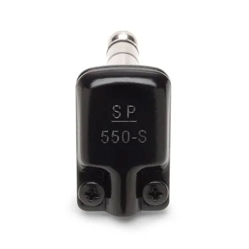 SquarePlug SP550-SBK Compact Pancake Right-Angle 1/4" TRS Stereo Cable Plug (Black)
