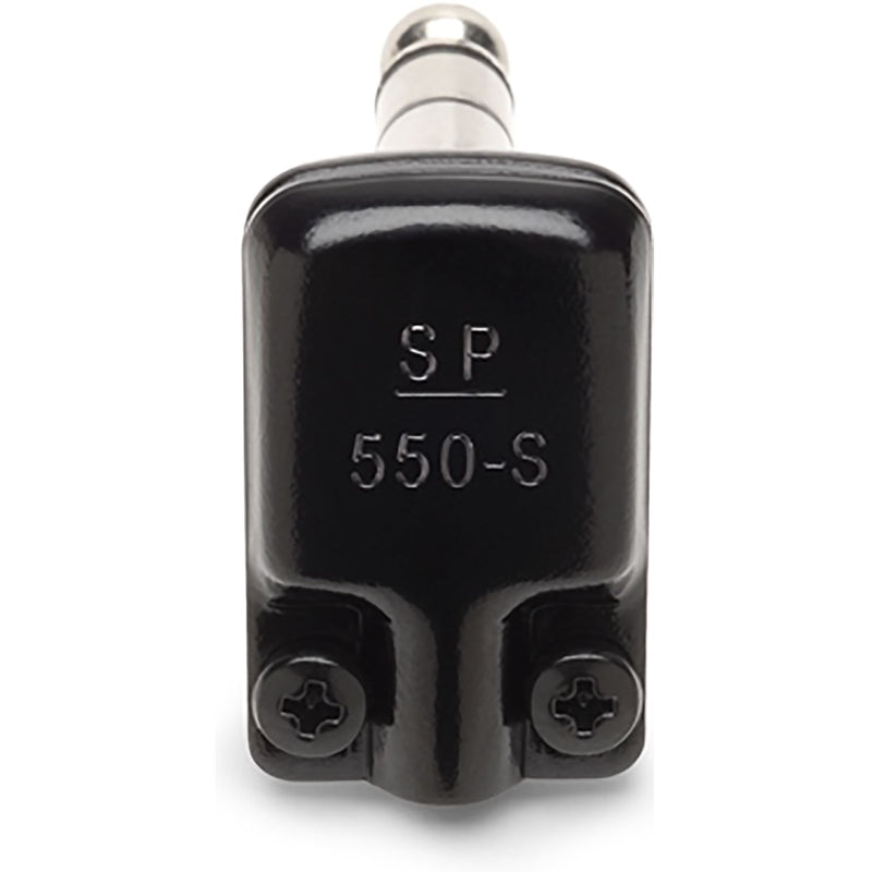SquarePlug SP550-SBK Compact Pancake Right-Angle 1/4" TRS Stereo Cable Plug (Black)