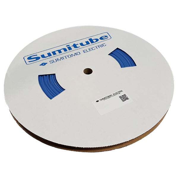 Sumitomo Sumitube B2(3X) 3/1mm Flexible Polyolefin 3:1 Heat Shrink Tubing - Blue (500' Spool)