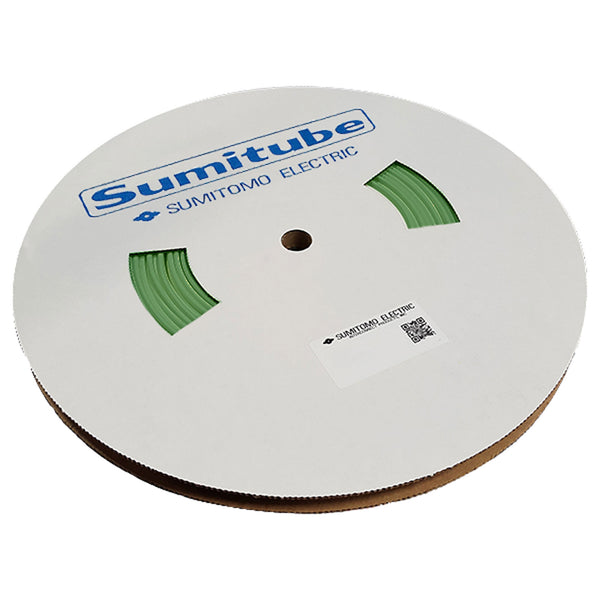 Sumitomo Sumitube B2(3X) 3/1mm Flexible Polyolefin 3:1 Heat Shrink Tubing - Green (500' Spool)