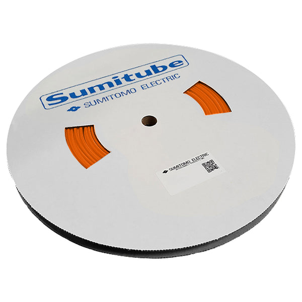 Sumitomo Sumitube B2(3X) 6/2mm Flexible Polyolefin 3:1 Heat Shrink Tubing - Orange (200' Spool)