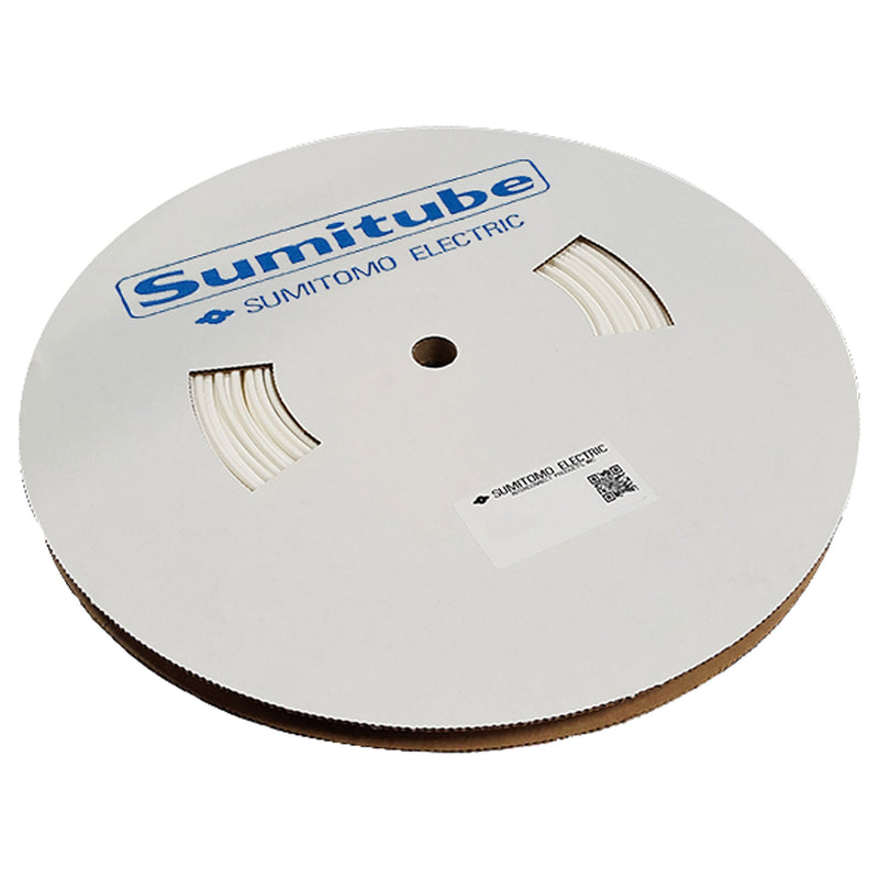 Sumitomo Sumitube B2(3X) 9/3mm Flexible Polyolefin 3:1 Heat Shrink Tubing - White (200' Spool)