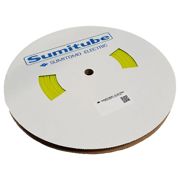 Sumitomo Sumitube B2(3X) 1.5/0.5mm Flexible Polyolefin 3:1 Heat Shrink Tubing - Yellow (1000' Spool)