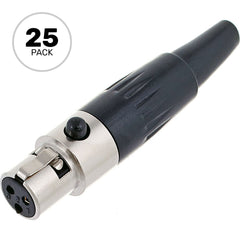 Switchcraft TA3FX Female 3-Pin Tini-QG Mini-XLR Cable Connector (Nickel, 25 Pack) Image 1