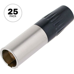 Switchcraft TA3MLX Male 3-Pin Tini-QG Mini-XLR Cable Connector for Large Cable (Nickel, 25 Pack) Image 1