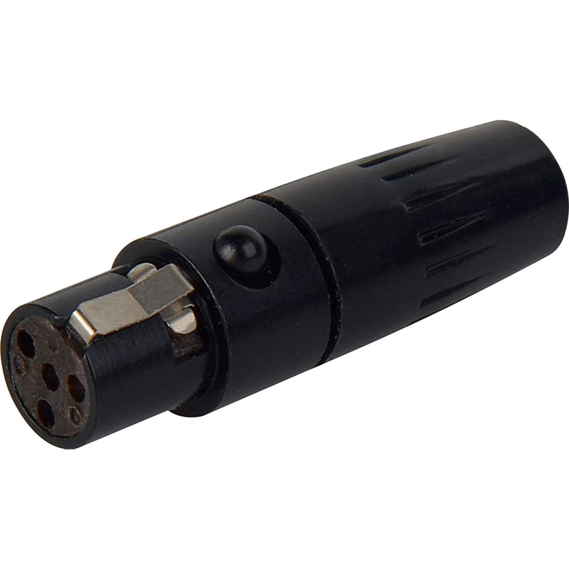 Switchcraft TA4FLBX Female 4-Pin Tini-QG Mini-XLR Cable Connector for Large Cable (Black)