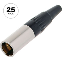 Switchcraft TA4MX Male 4-Pin Tini-QG Mini-XLR Cable Connector (Nickel, 25 Pack) Image 1