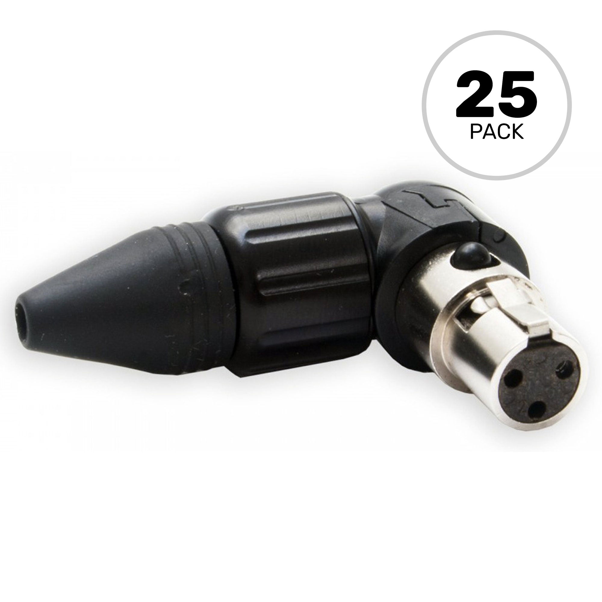 Switchcraft TARA3FX Female 3-Pin Tini-QG Mini-XLR Right Angle Cable Connector (25 Pack)