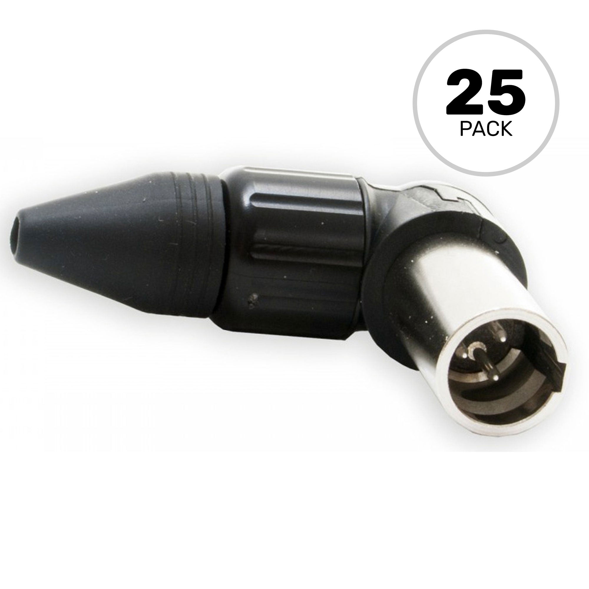 Switchcraft TARA3MX Male 3-Pin Tini-QG Mini-XLR Right Angle Cable Connector (25 Pack)
