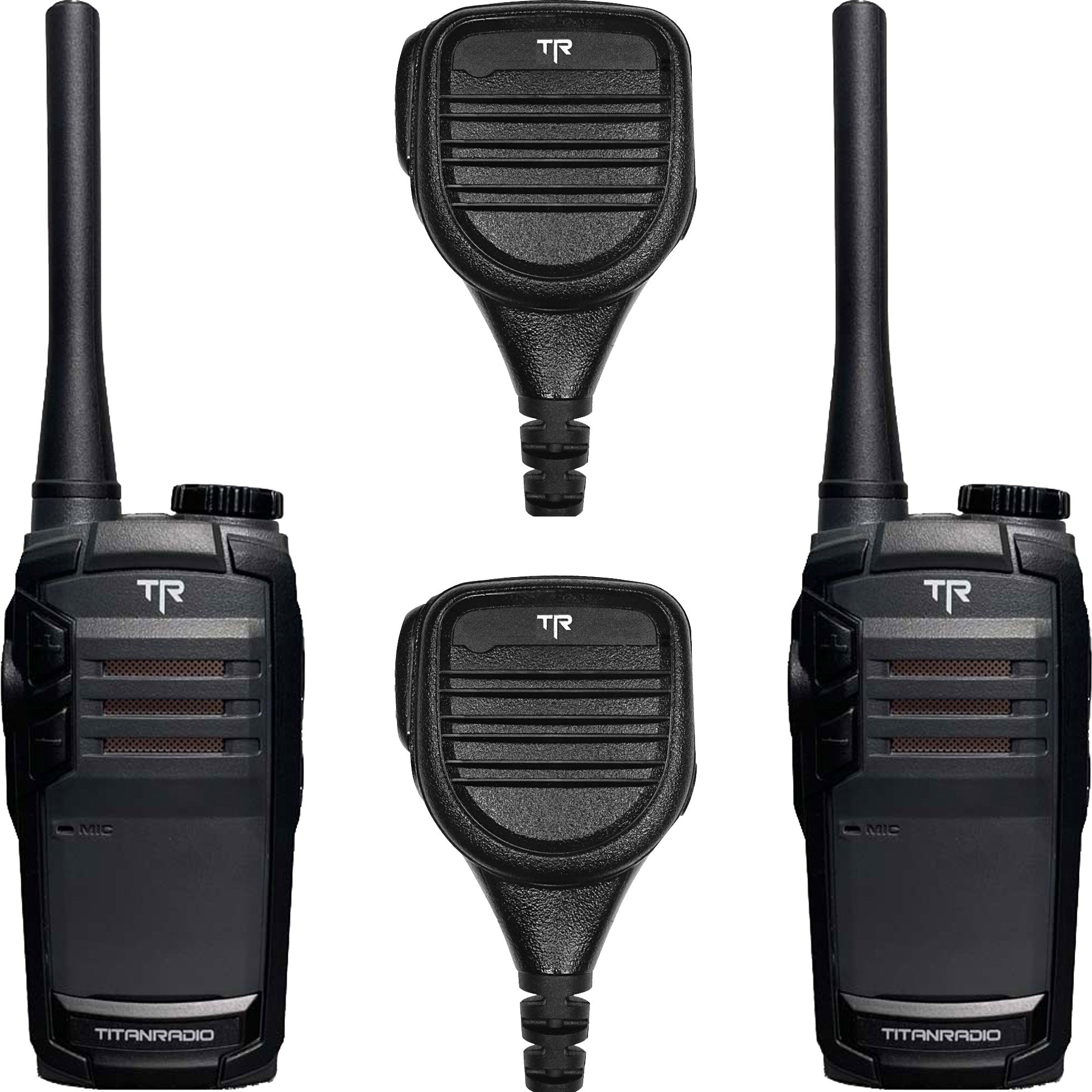 Titan Radio TR300 UHF Two-Way Radios (2 Pack with Speaker Microphones)