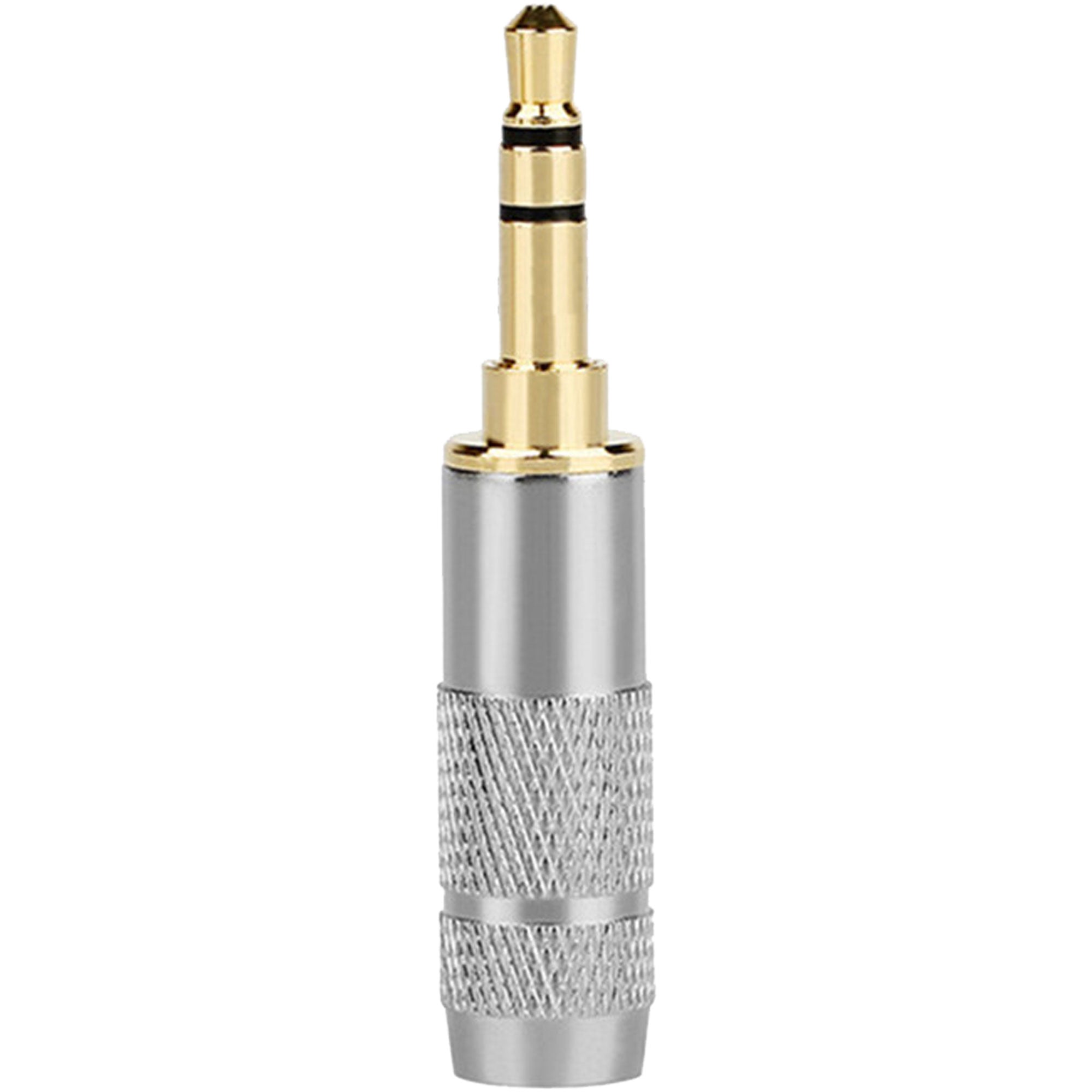 Performance Audio Gold Plated 3.5mm 3-Pole TRS Male Headphone Connector (Silver, Straight) Image 1