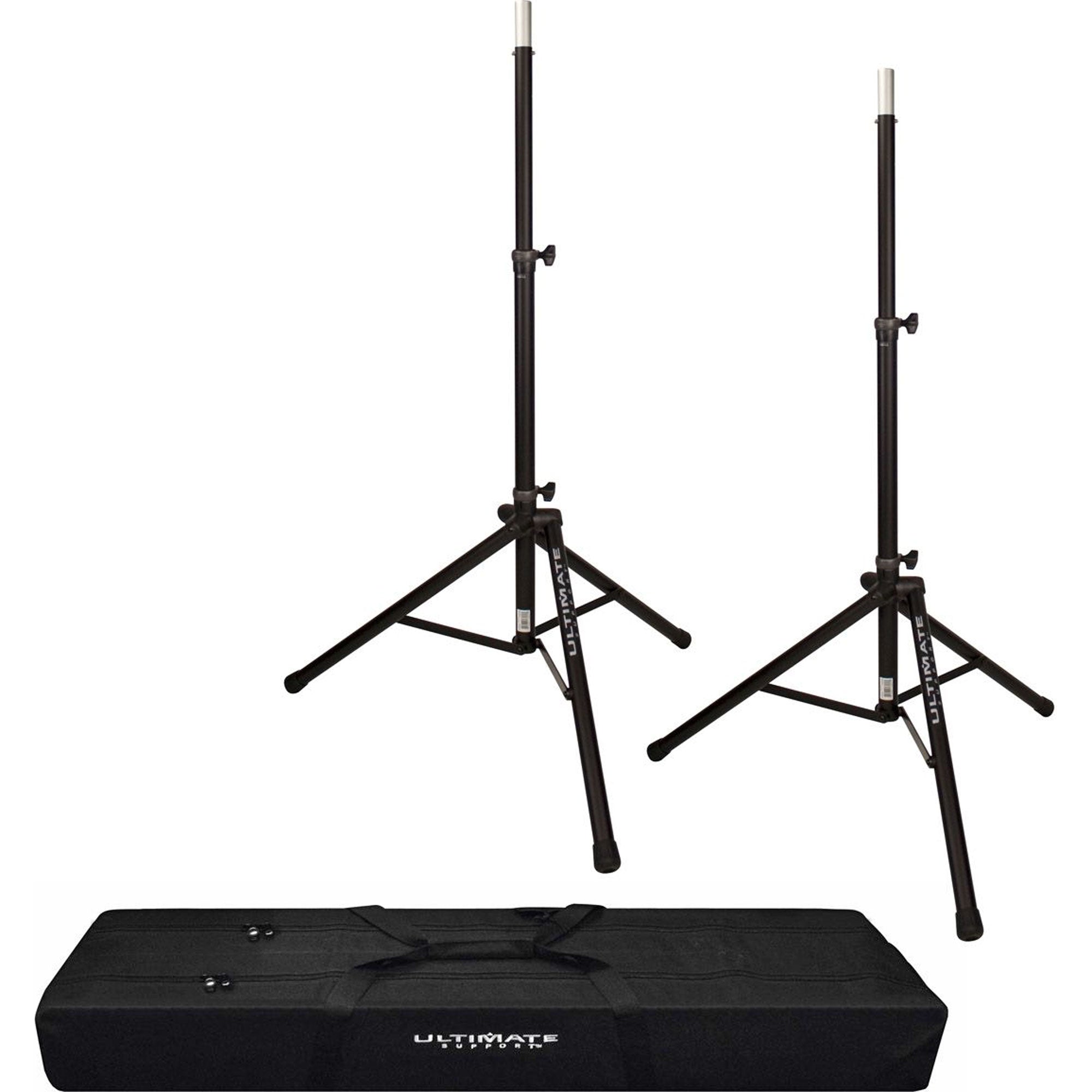 Ultimate Support TS-80B Tripod Speaker Stands Bundle