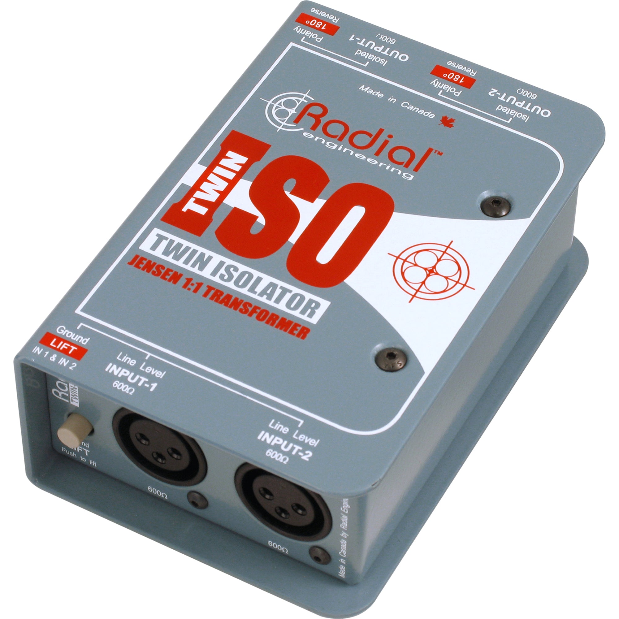 Radial Engineering Twin-Iso Two Channel Balanced Line Isolator with Jensen Transformers