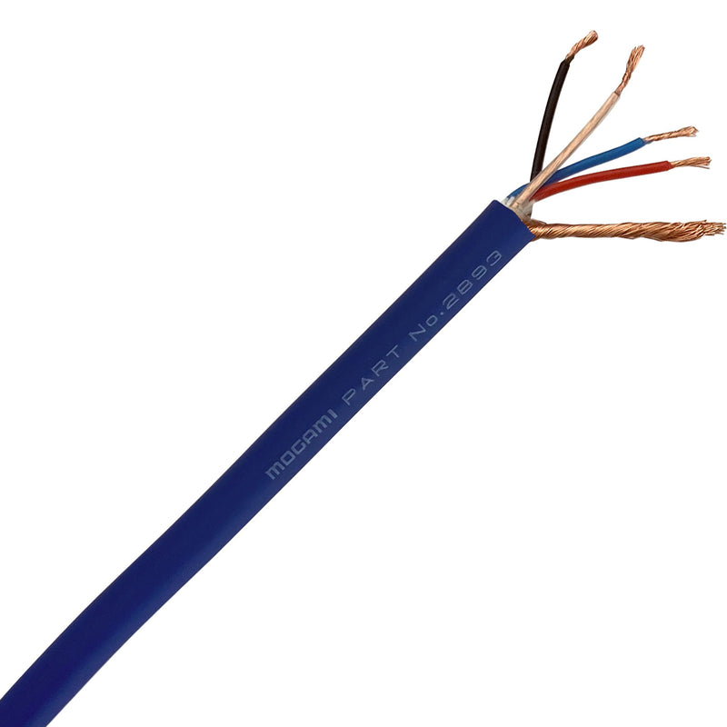 Mogami W2893 Miniature Neglex Quad Microphone Cable (Blue, By the Foot)
