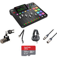 Rode RODECaster Pro II Ultimate 1-Person Podcasting Kit with PodMic, Broadcast Arm & Headphones Image 1
