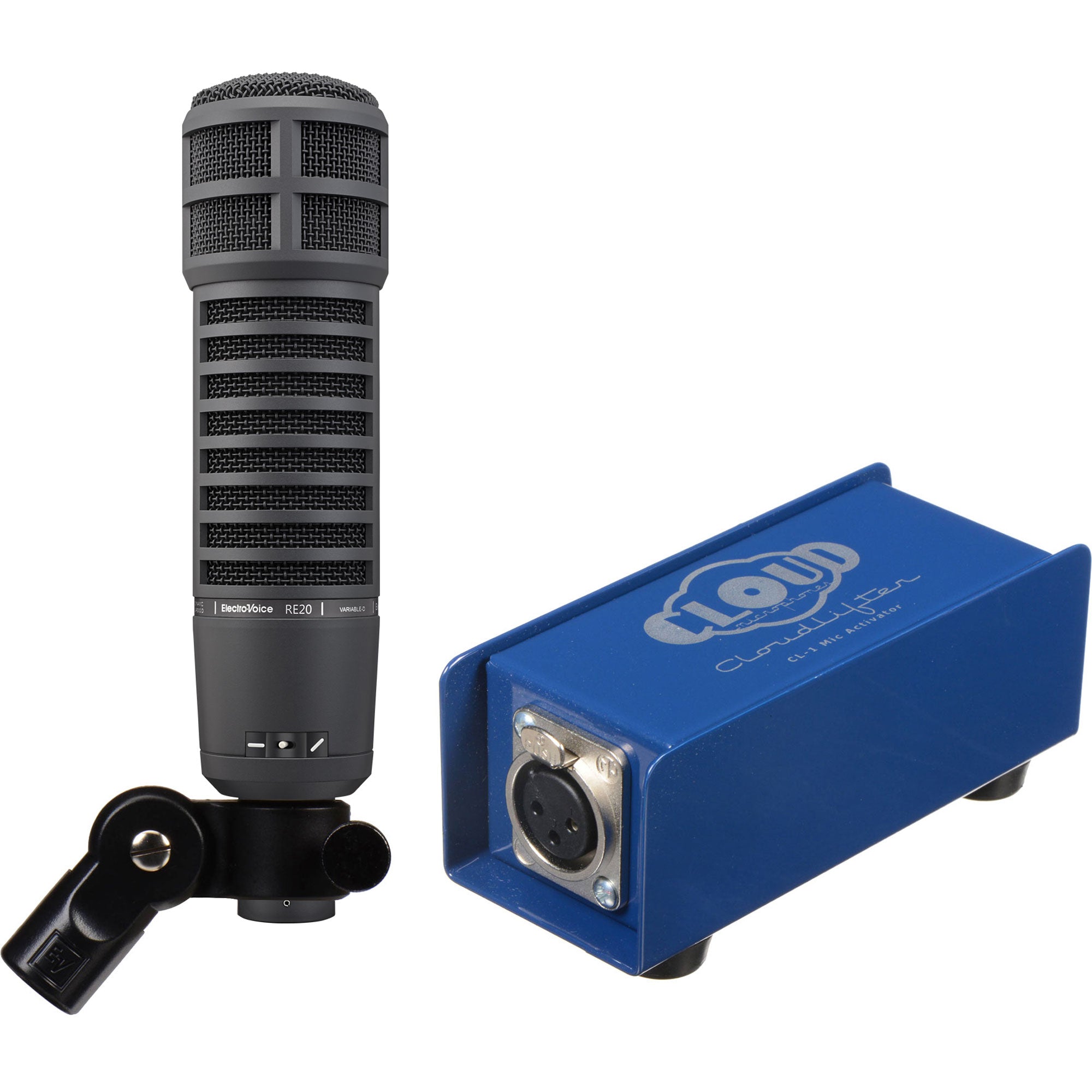 Electro-Voice RE20 Broadcast Announcer Microphone and Cloudlifter Bundle (Black)