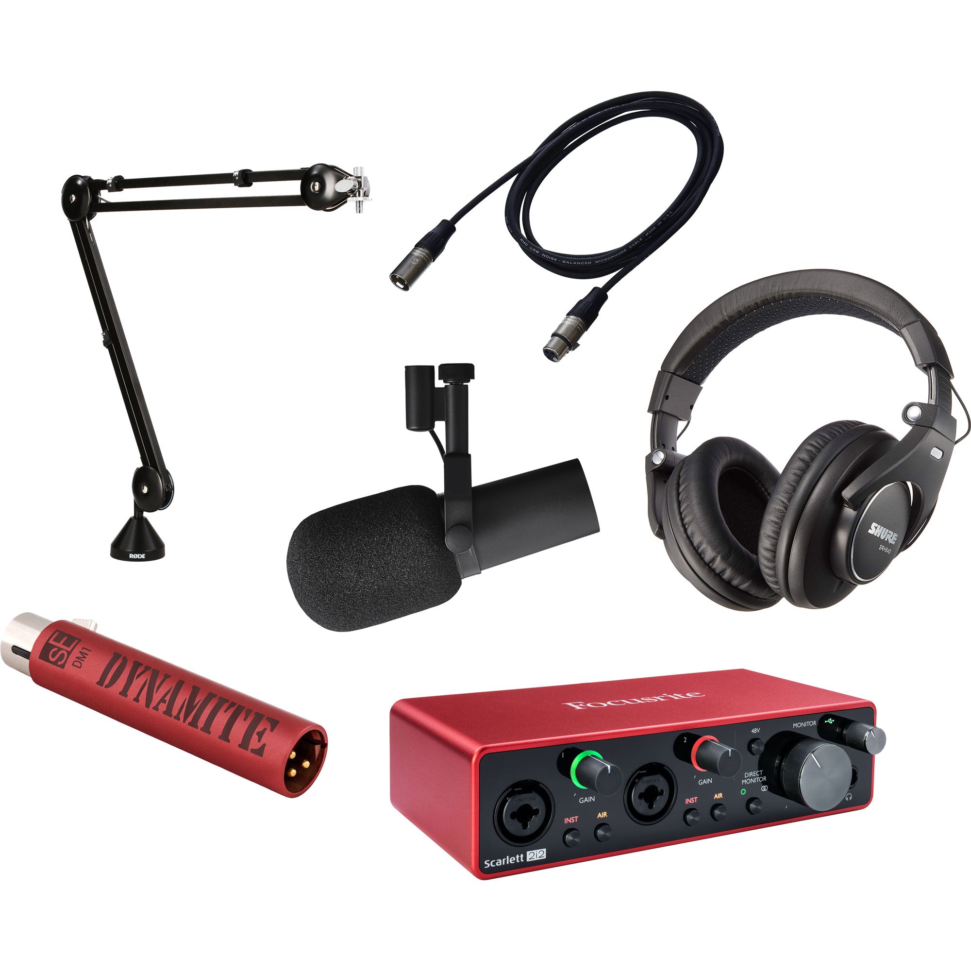 Shure SM7B Microphone with Podcasting Savings Bundle