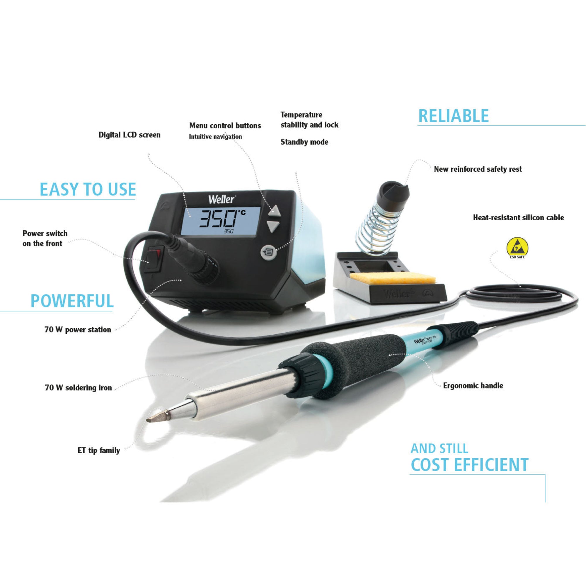 Weller WE 1010 Digital Soldering Station Complete Kit
