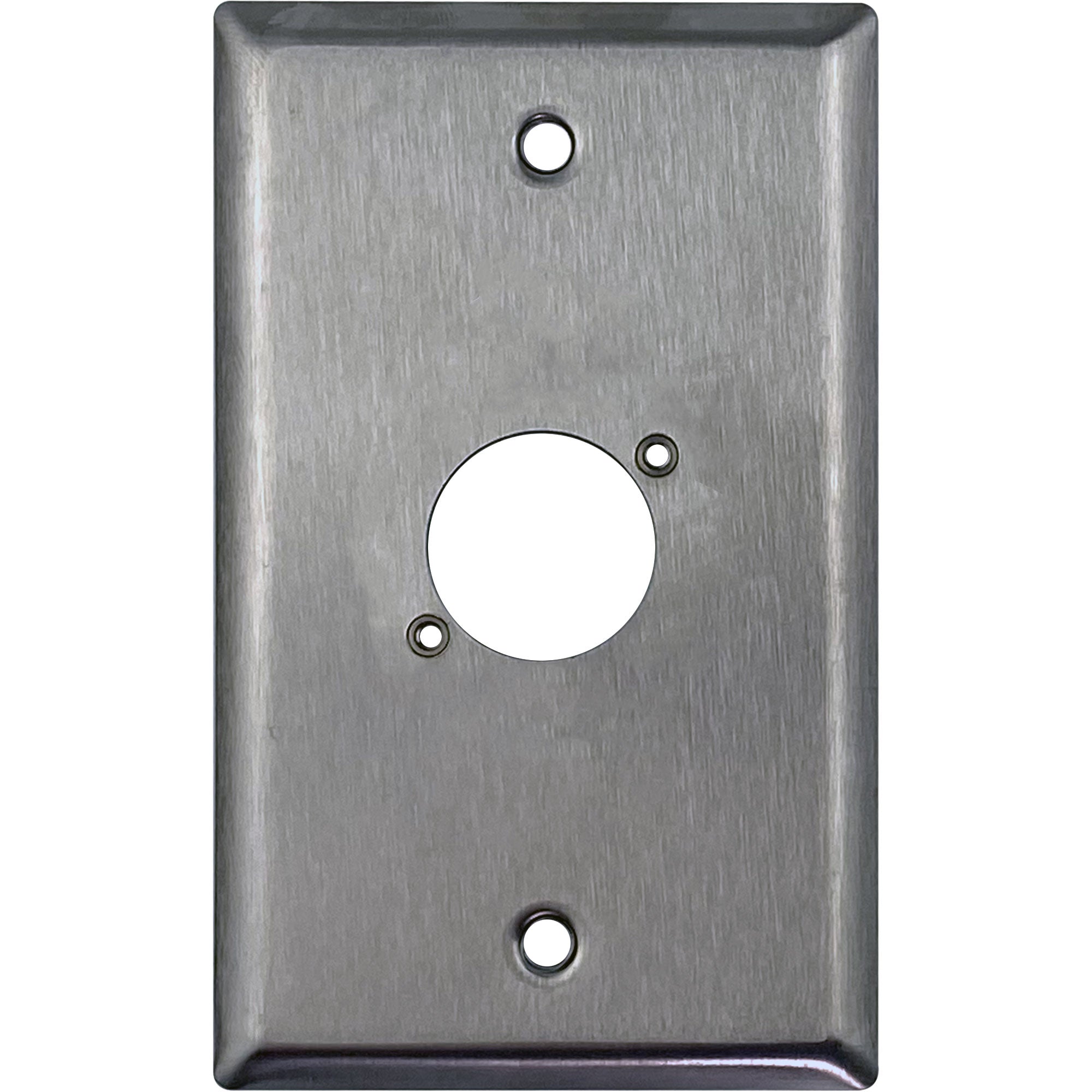 Whirlwind WP1/1NDH 1-Gang Wall Plate Punched for 1 Neutrik XLR Terminal (Stainless Steel)