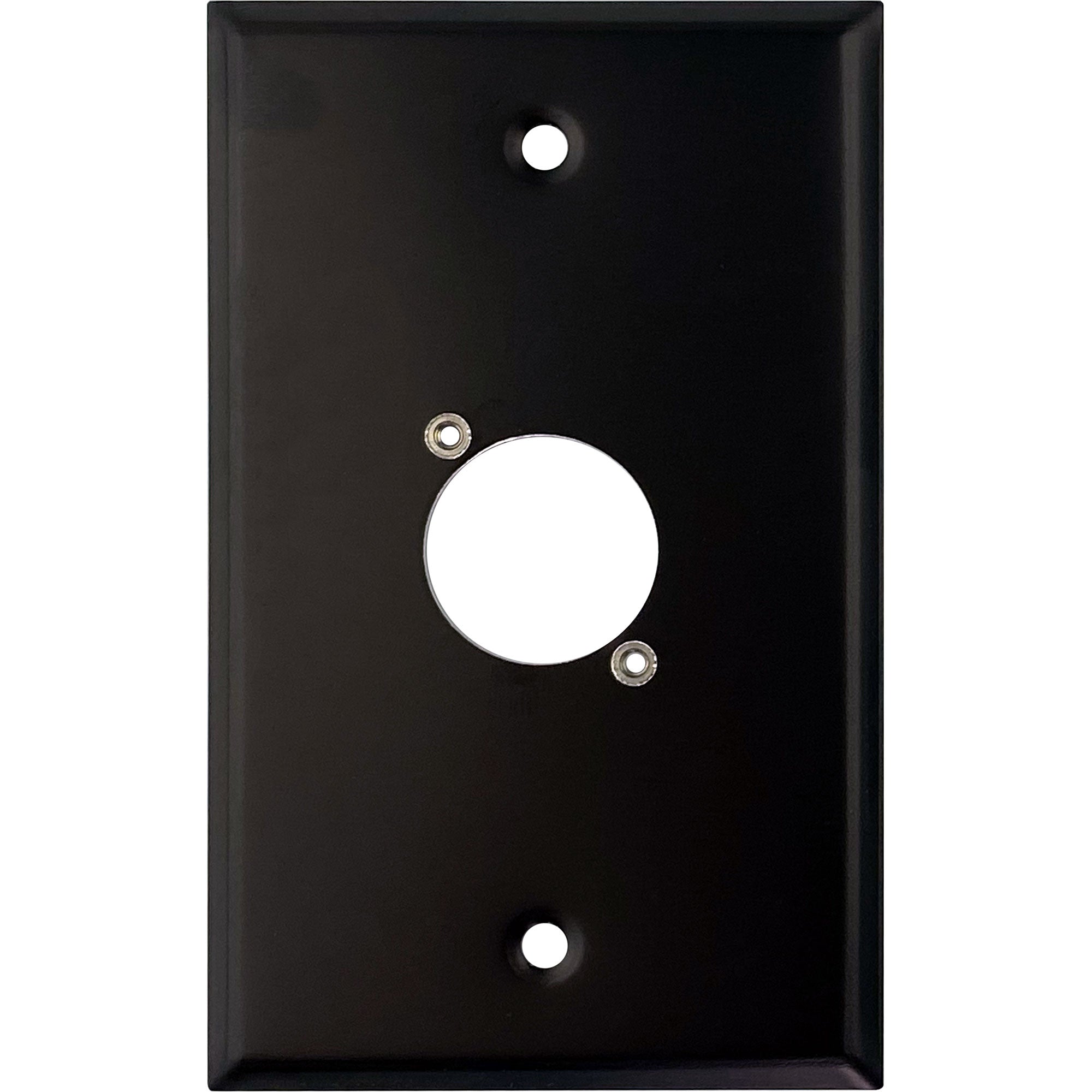 Whirlwind WP1B/1NDH 1-Gang Wall Plate Punched for 1 Neutrik XLR Connector (Black)