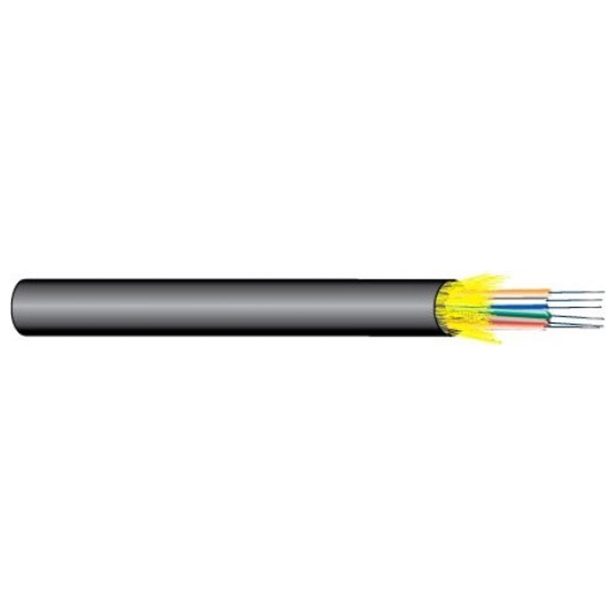 West Penn WP9E045T 6 Fiber OM4 Distribution Indoor Outdoor OFNP Cable (Black, By the Foot)