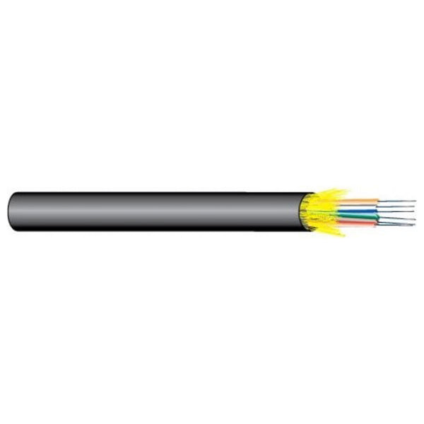 West Penn WP9W045T 6 Fiber Indoor Outdoor Single-Mode OFNP Cable (Black, By the Foot)