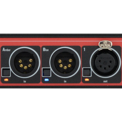 Swisson XPD-28-5R DMX & RDM Splitter - 2x 5-Pin XLR Inputs - 8x 5-Pin XLR Outputs