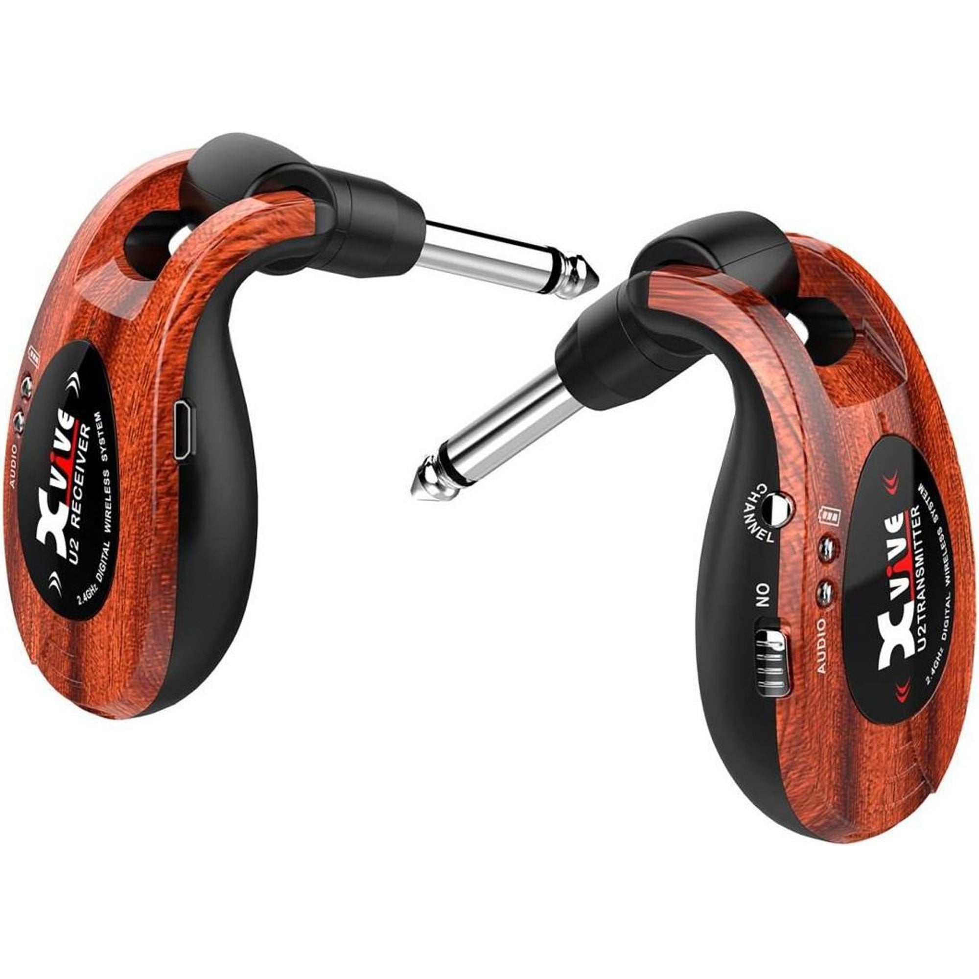 Xvive Audio U2 Digital Wireless System for Electric Guitars (Redwood, 2.4 GHz)